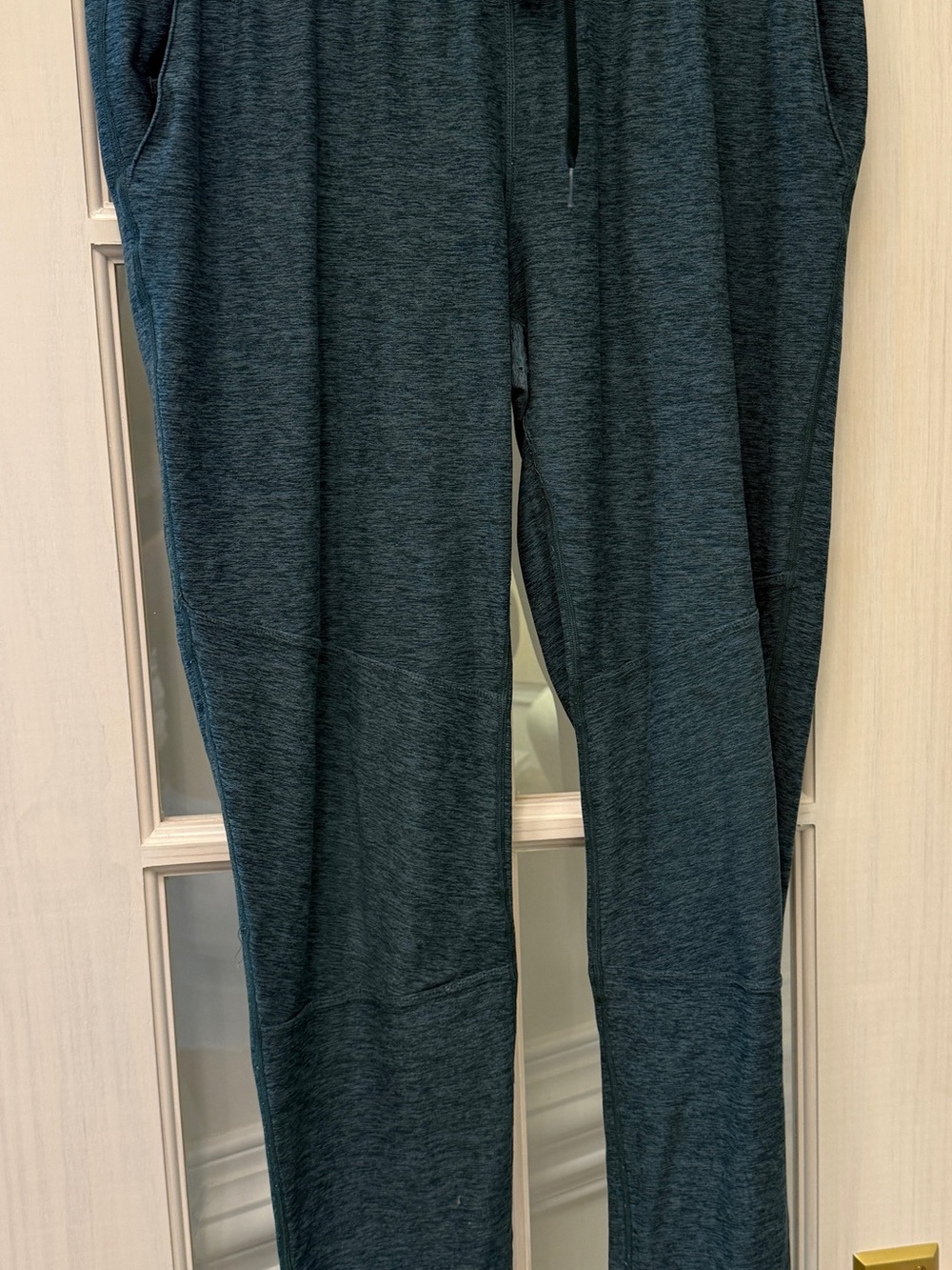 Outdoor Voices heathered teal-green jogger pants